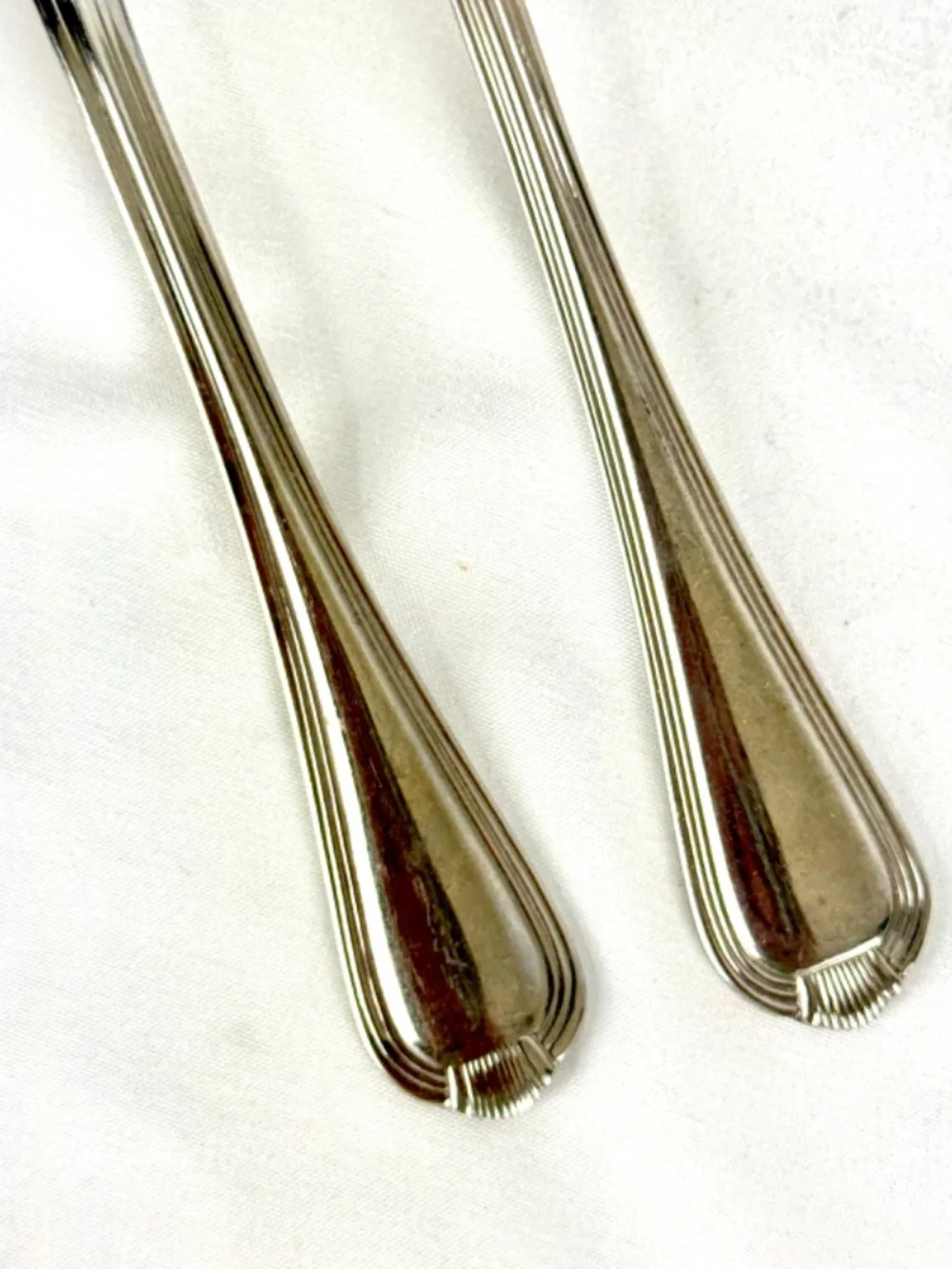 2 pc Vtg Pfaltzgraff Addison Dinner Forks Spoon 18/8 Stainless Steel Excellent